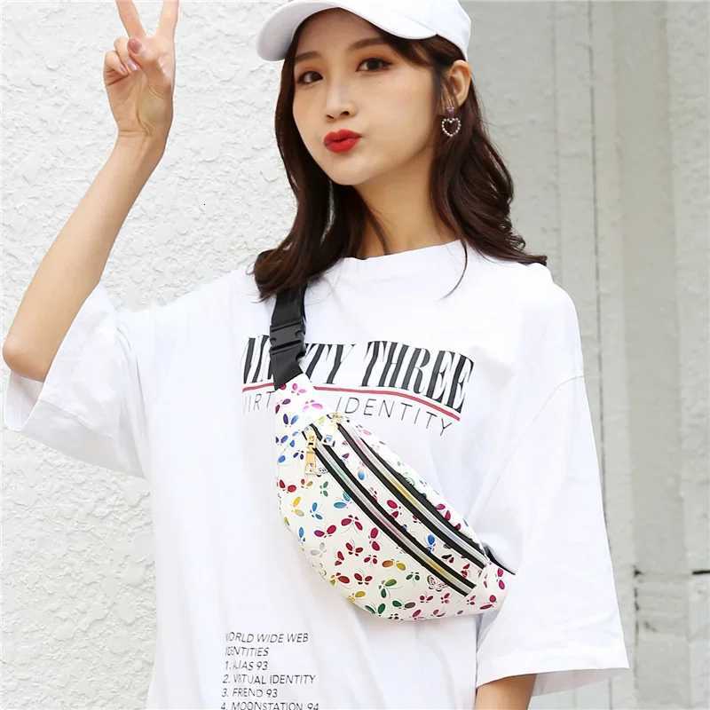 New Colorful Waist Bag for Women Style Belt Bag Laser Print Crossbody Female Bag Waist Pack Travelling Mobile Phone Bags Case Z250911