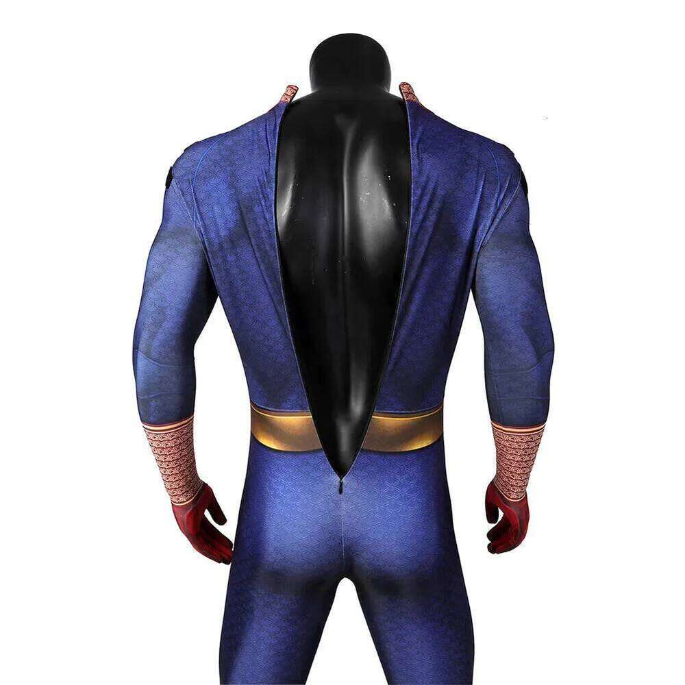 Fantasia Homelander Cosplay Jumpsuit Cl oak Cartoon TV The Boys Disfraz Costume Adult Men Male Halloween Carnival P arty Clothes