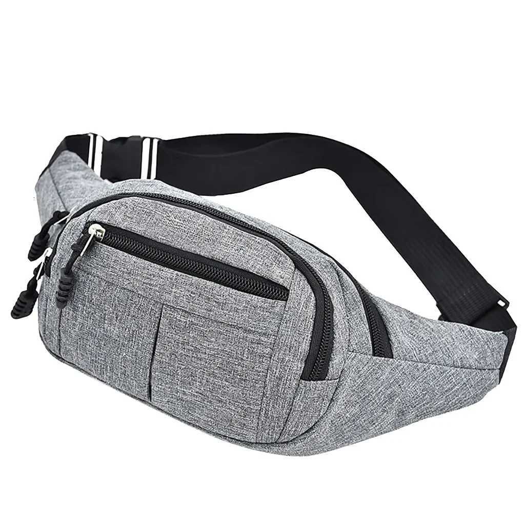 Mens Breast Package Waterproof Outdoor Sports Bag Canvas Pouch Koreanstyle Waist Bag Fanny Pouch Crossbody Male Banana Bag Z250911