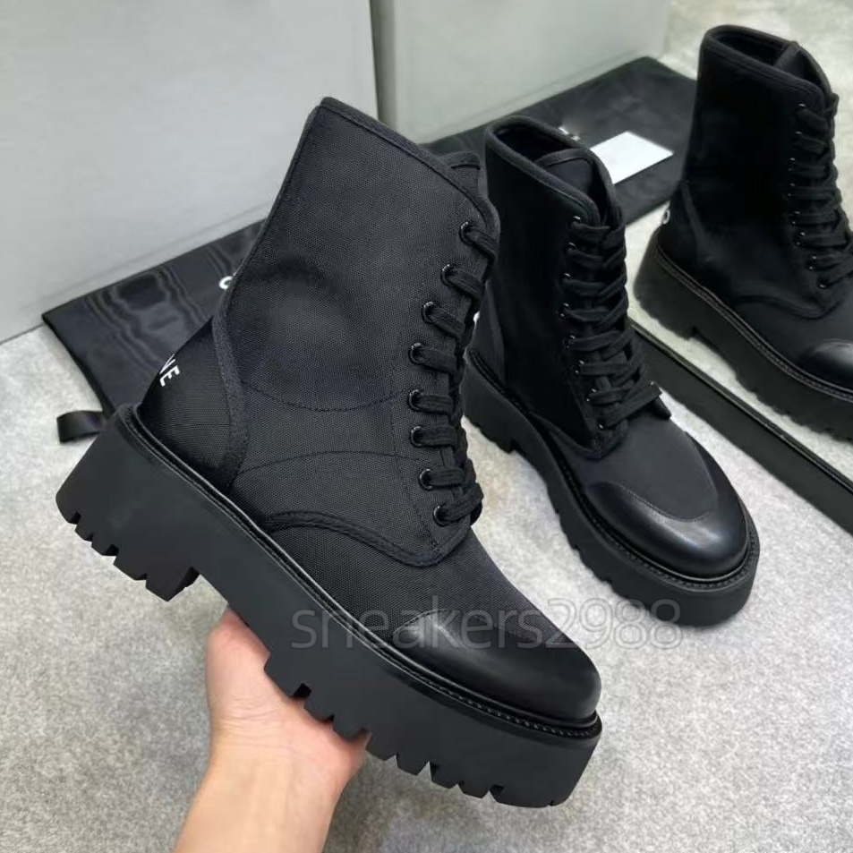 Luxury Ankle Boot Designer Women Boots Ladies Ankle Boot Fashion Chunky Heel Booties Warm Boots eur35-41