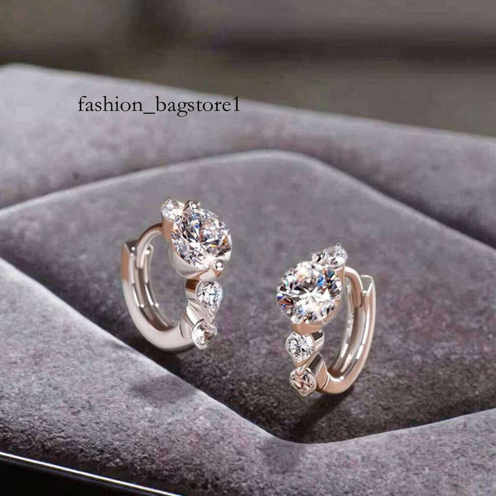 High-End S Sterling Sier Moissanite Stud Earrings Elegant Wedding Engagement Anniversary Jewelry Gift for Women