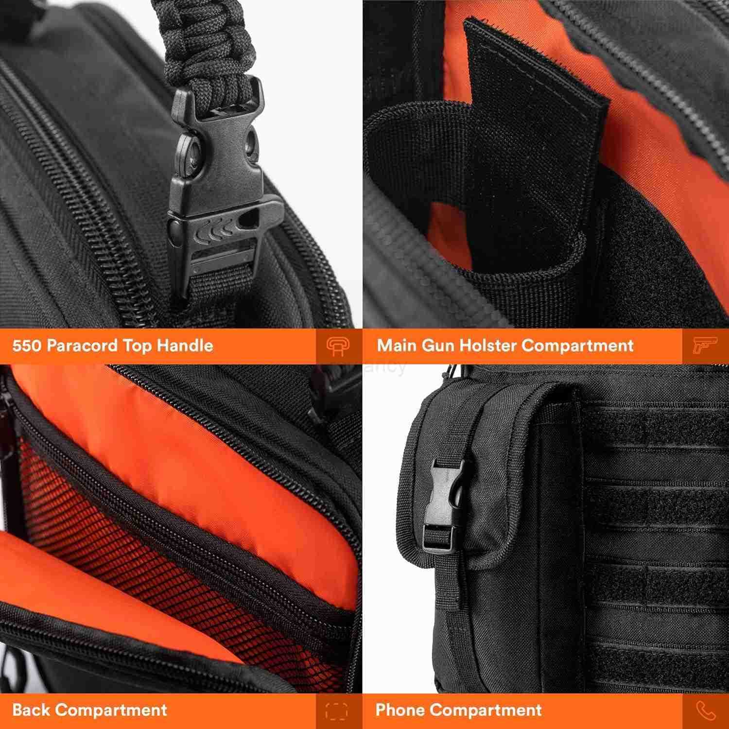 Black Small Tactical Messenger Bag For Men This EDC Has Multiple Ways to Carry as Sling Shoulder Crossbody WaistW250911