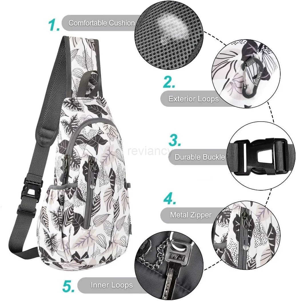 Small Sling Bag Lightweight Crossbody Backpack for Men Women Shoulder Bag for Sports and OutdoorW250911