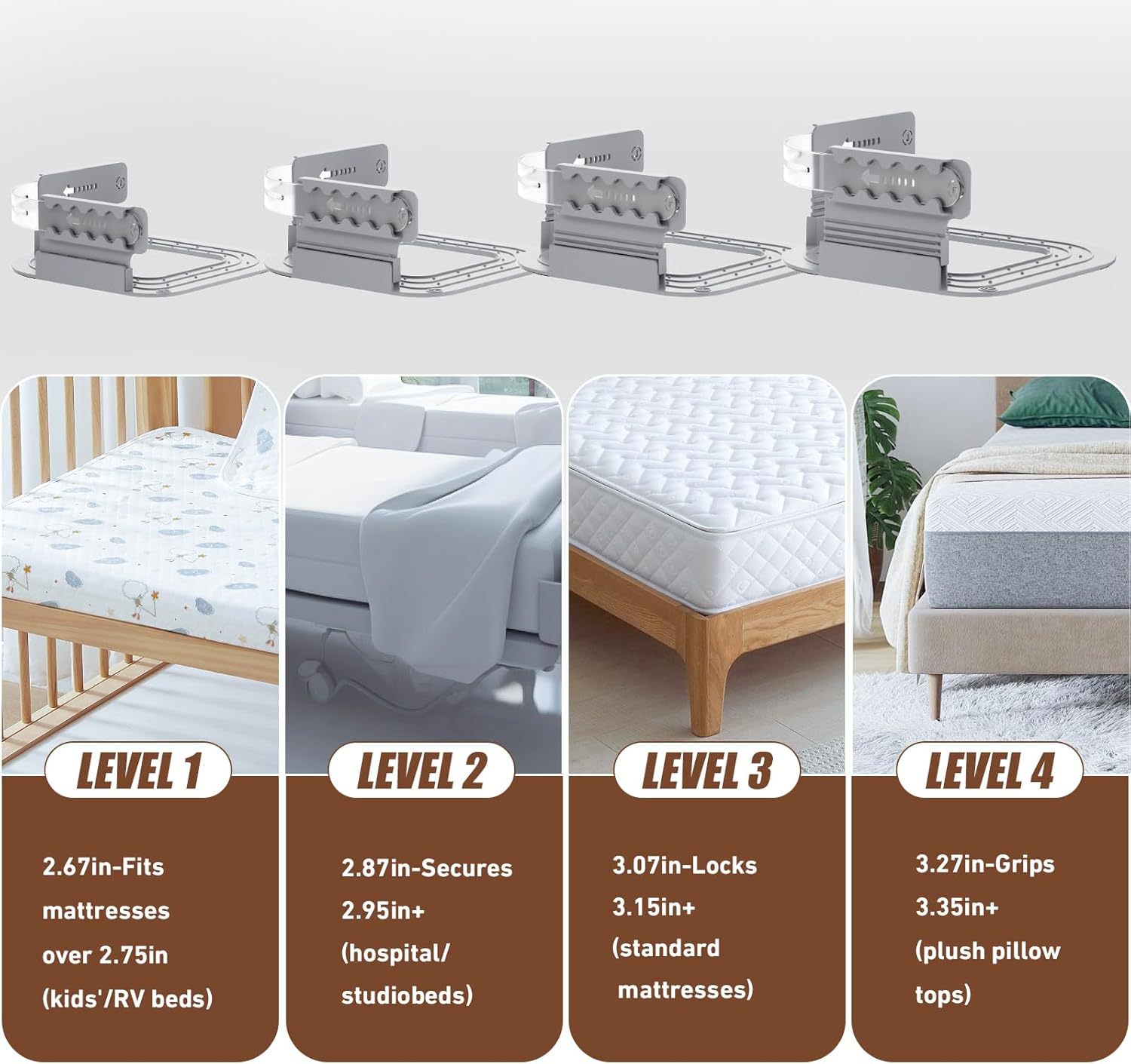 Premium Anti-Slip Bed Sheet Holders - Invisible Pinless Grips for Secure Fit Easy Installation & Sleek Design-S10