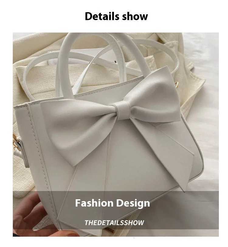 Fashionable single shoulder small square bag with bow design handheld crossbody bag handbag Z250911