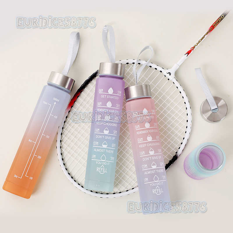 Large Capacity Outdoor Plastic Cup for Women Fitness Sports Straw Water Bottle Student Portable Handy Couple Cup H250911