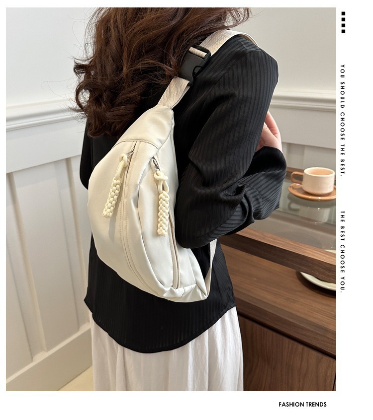Chest Designer Bag Bag Foreign Trade New Fashion Crossbody Bag Free Shipping Ins Solid Color Simple Student Shoulder Bag Niche Versatile Sports Luxury