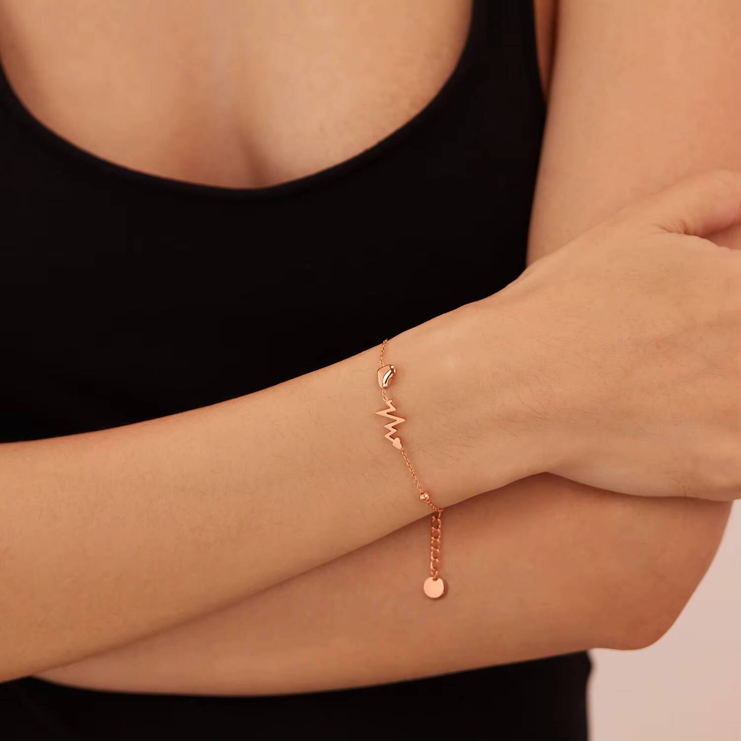 Heartbeat Personality Temperament Love Titanium Steel Fashion Bracelet