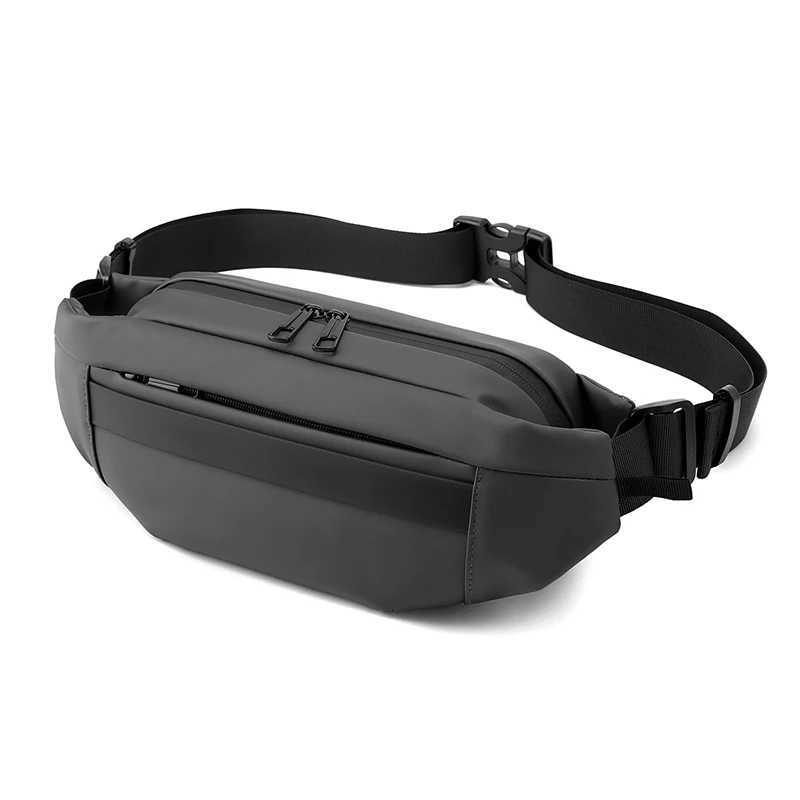 1 mens multifunctional sports waist bag multilayer zipper closure adjustable chest bag sports style crossbody bag Z250911