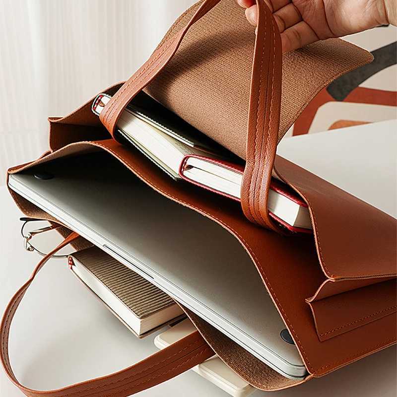Portable Large Capacity Briefcase Custom Name A4 Paper Document Bag Fashion Woman Business 13 Inch Laptop Bag Tote Bags Z250906