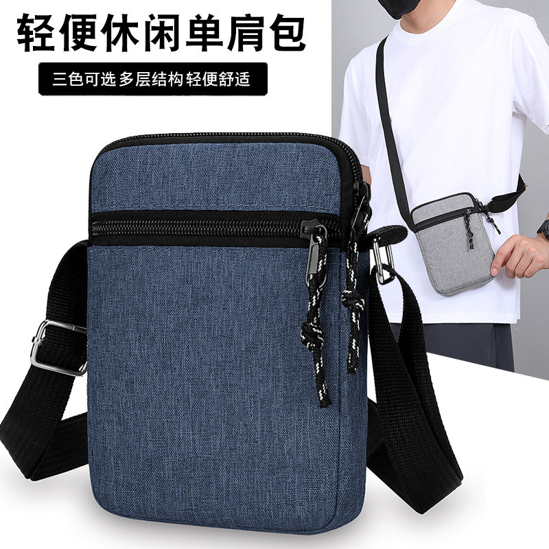 Simple Portable Designer Free Shipping Bag Phone Small Square Bag Outdoor Commuting Versatile Canvas Luxury Bag Men S New Style Outing Single Shoulder
