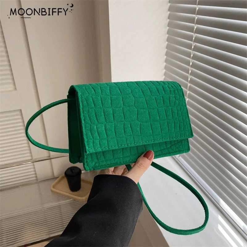New Green Bags Female Shoulder Bag Korean Fashion Ladies Trend Handbags Retro Solid Color Totes Solid Color Square Bag for Women W250911