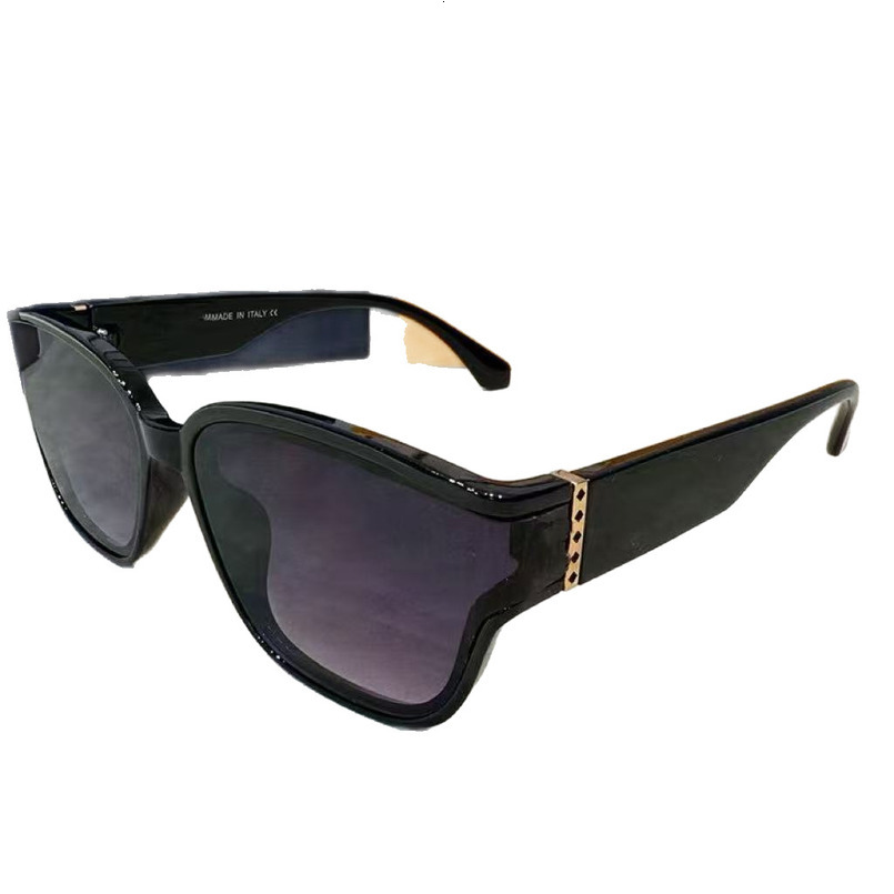 New Trendy Personality Diamond-Encrusted PC Curved Polarized Sunglasses High-End Fashion Street Photography Outdoor Sunshade Anti-UV high quality