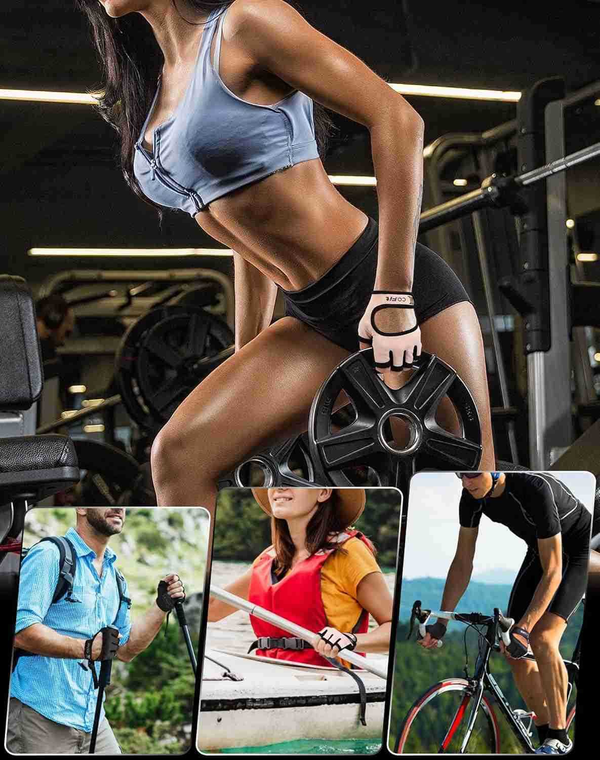Breathable Workout Gloves Antislip Weight Lifting Gym Gloves for Men Women Superior Grip Palm Protection for Weightlifting Fitness Exercise TrainingW2