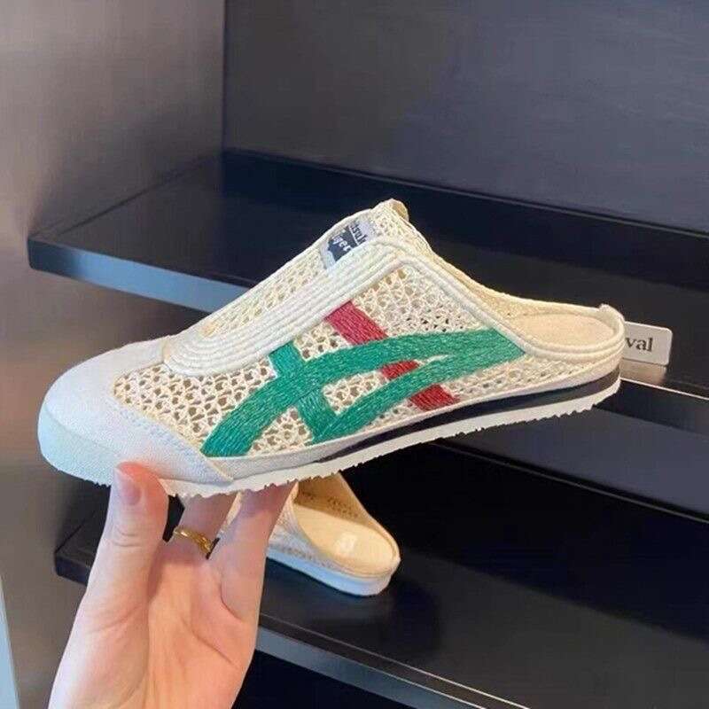 2025 Spring New Flat All-Season Unisex Casual Comfortable Breathable Slip-On Half-Slip Canvas Shoes