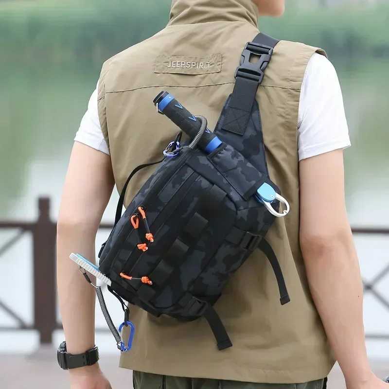 Fishing Chest Waist Bag Tactical Outdoor Travel Sports EDC Fishing Lure Bags Hunting Camping Hiking Cycling Pack Molle Pouch Z250911