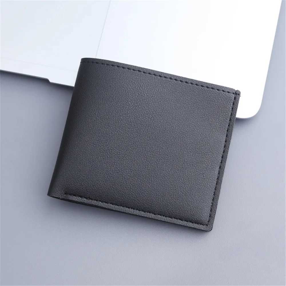 Men Short Pu Leather Wallets Vintage Thin Male Credit Card Holder Black Small Money Purses large capacity card holder Bag W250911