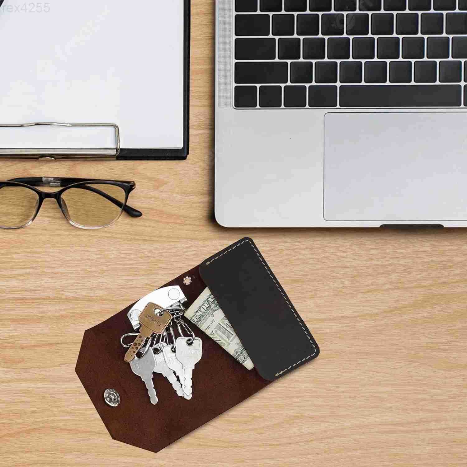 The Antiq Leather Keychain Wallet Waist Hanged Key Organiser Leather Key Holder Case Multiple Key Holder Key Fob Car Key Holder Gift for Men Women Bro