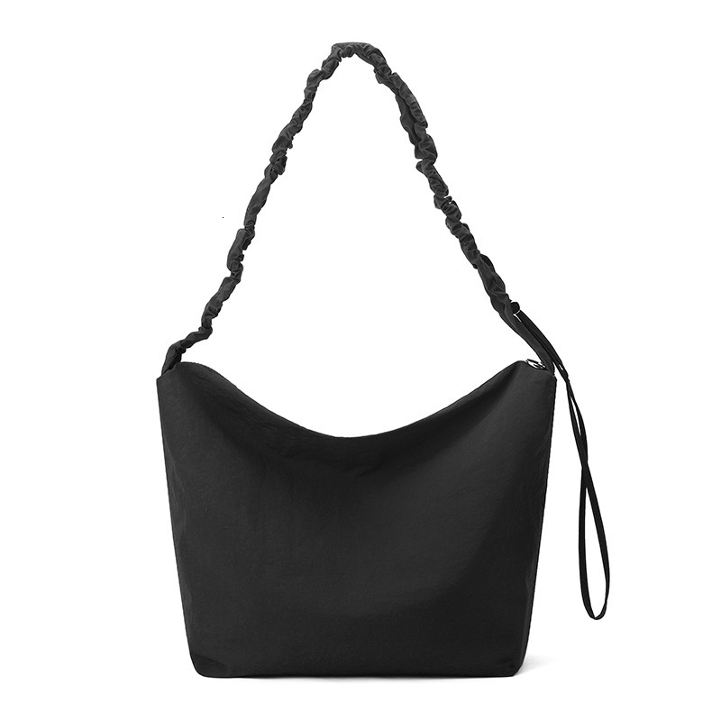Luxury Bag Pleated Drawstring Shoulder Bag Solid Color Free Shipping Simple Commuter Crossbody Bag Japanese Style Casual Designer Bag Handheld Tote Ba