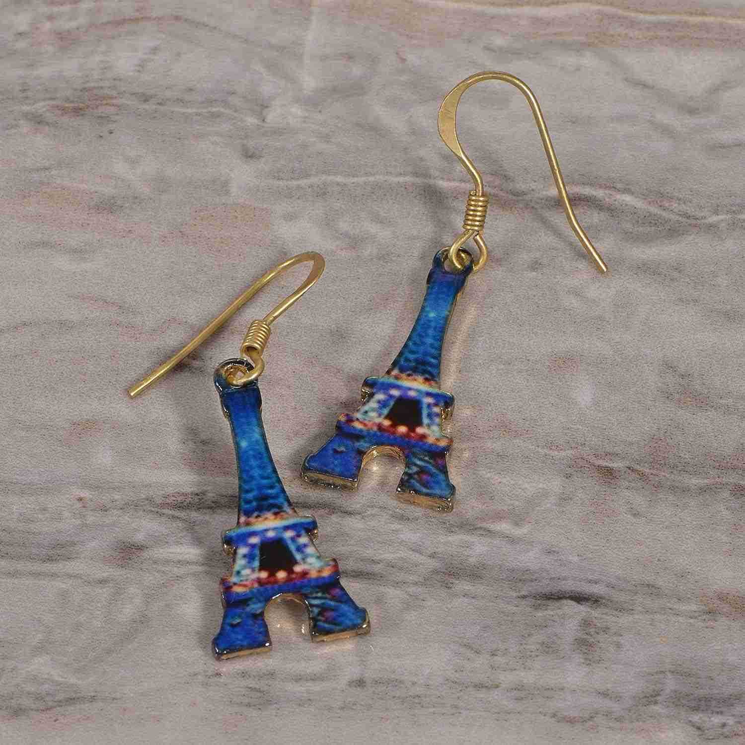 Whimsical Charm Dangle Earrings Blue ButterflyW250911