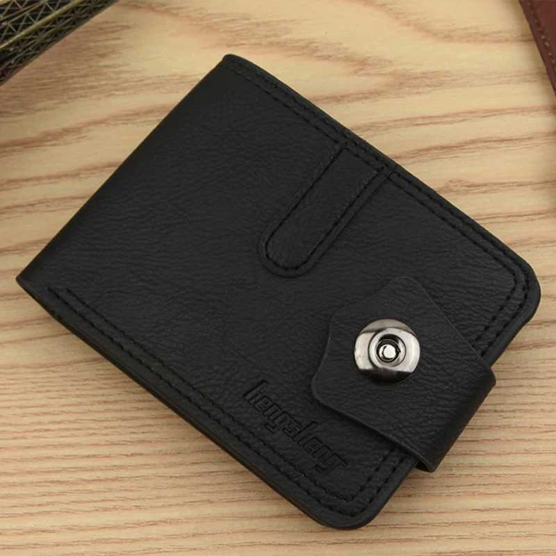 Mens Leather Wallet Short Purse for Man Wallets 2023 Credit Card Holder Money Bag Coin Bag Hasp Small Wallet Portafoglio Uomo W250911