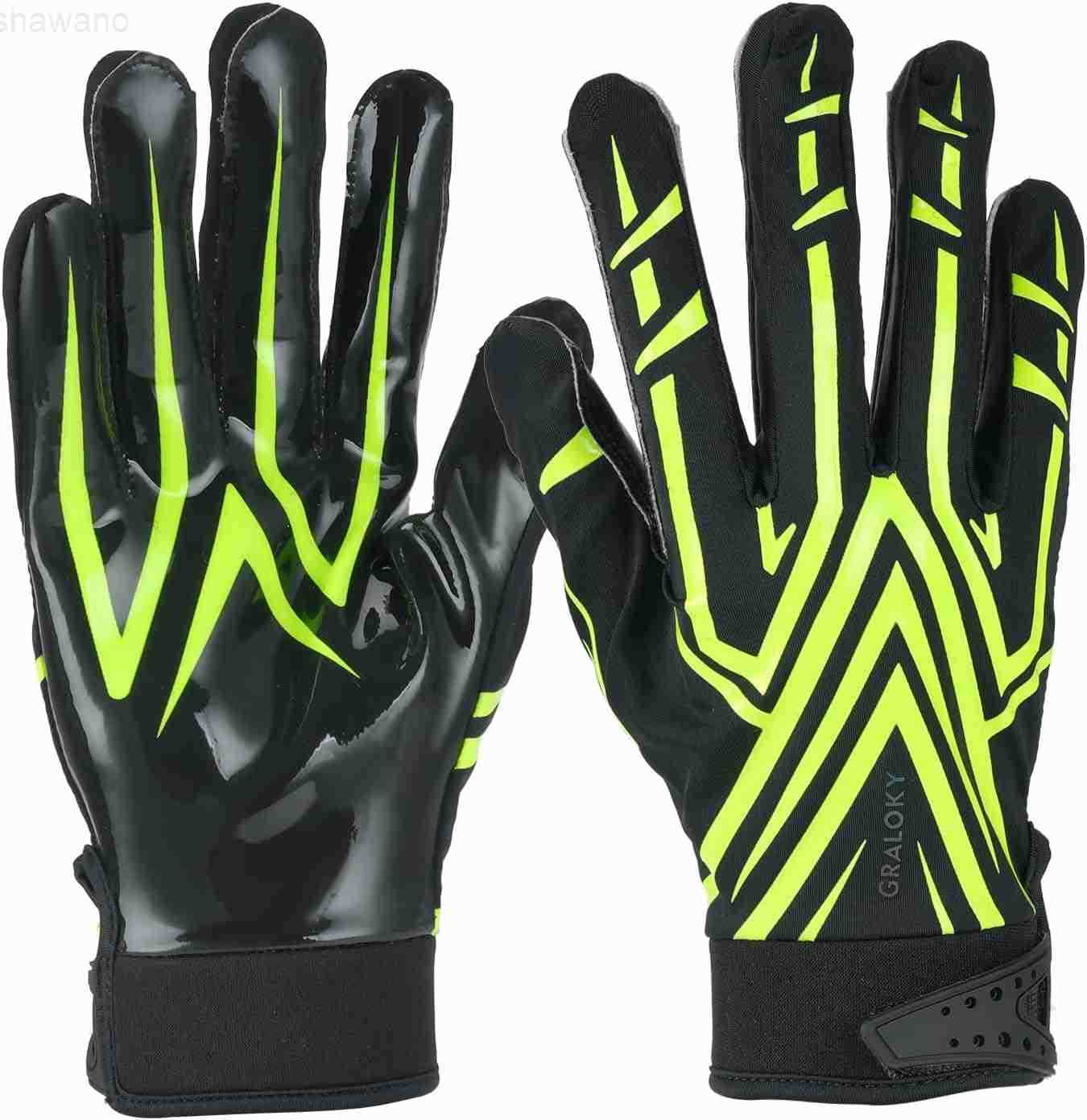 Football Gloves Men Women Boys Youth Football Gloves Ultra Sticky Silicone Palm Tacky Grip Gloves Youth Adult Enhanced Performance Receiver GloveW2509