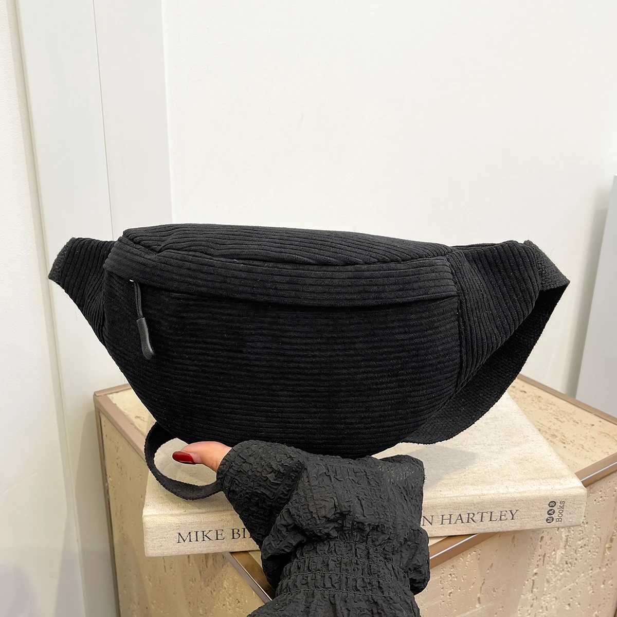 Corduroy Men Womens Waist Bag Small Canvas Ladies Shoulder Crossbody Bags for Women Fanny Pack Fashion Phone Female Chest Bag Z250911