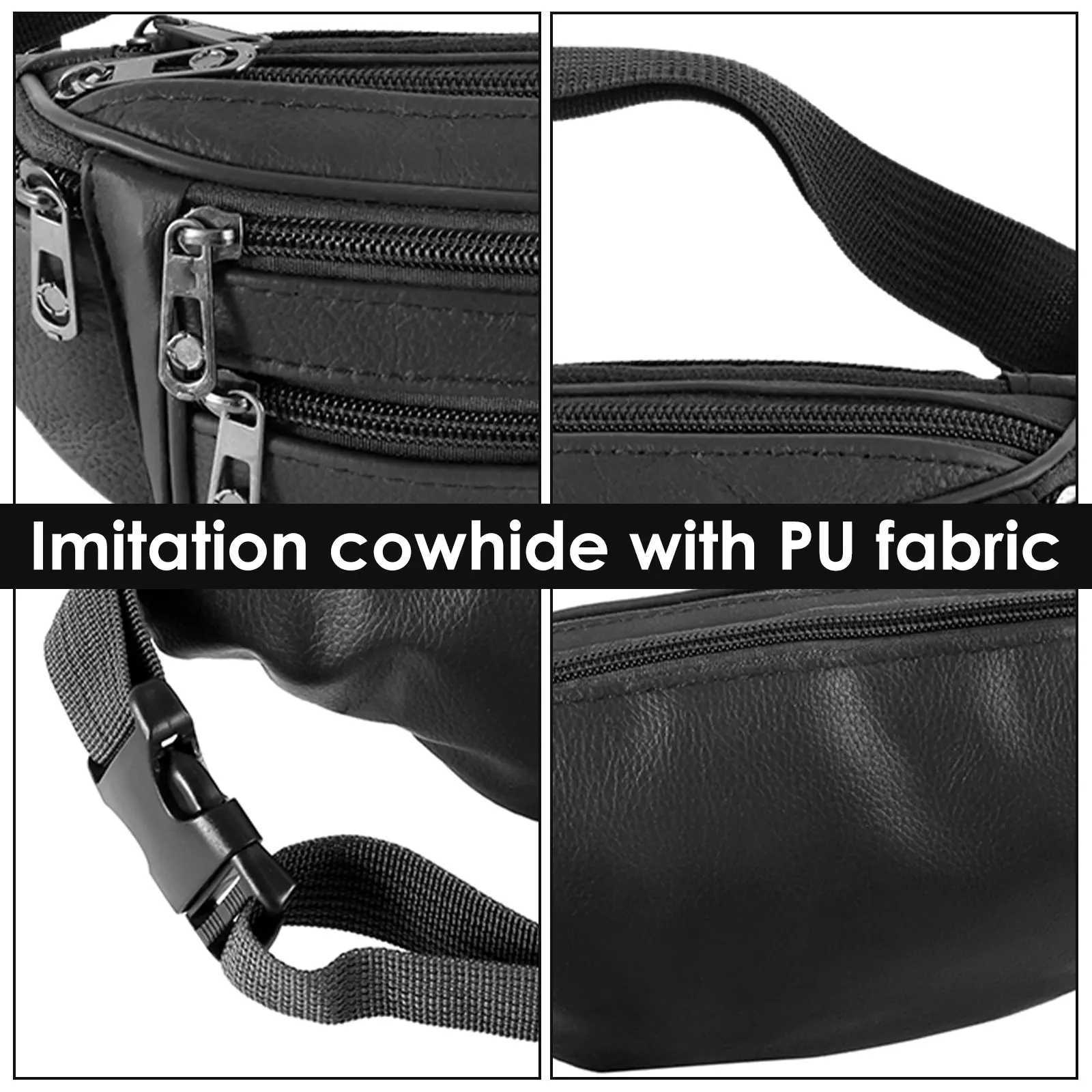 Fanny Packs for Women Men Fashion Waist Pack Belt Bag with 7 Zipper Pockets Adjustable Belt Casual Hip Bum Bag for Travel Z250911