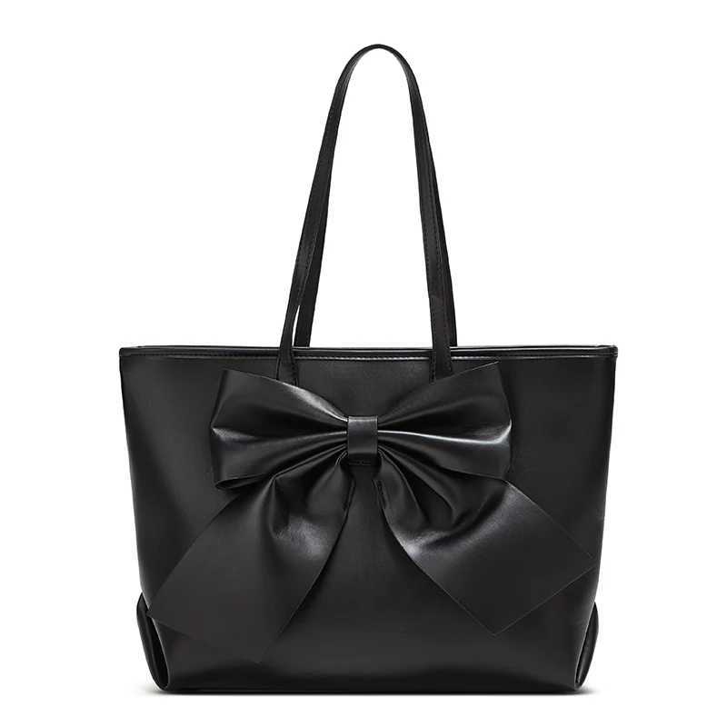 Ladies bag Tote bag PU material Large capacity With bow Shoulder bag Daily commuting Casual bag Multifunctional Z250911