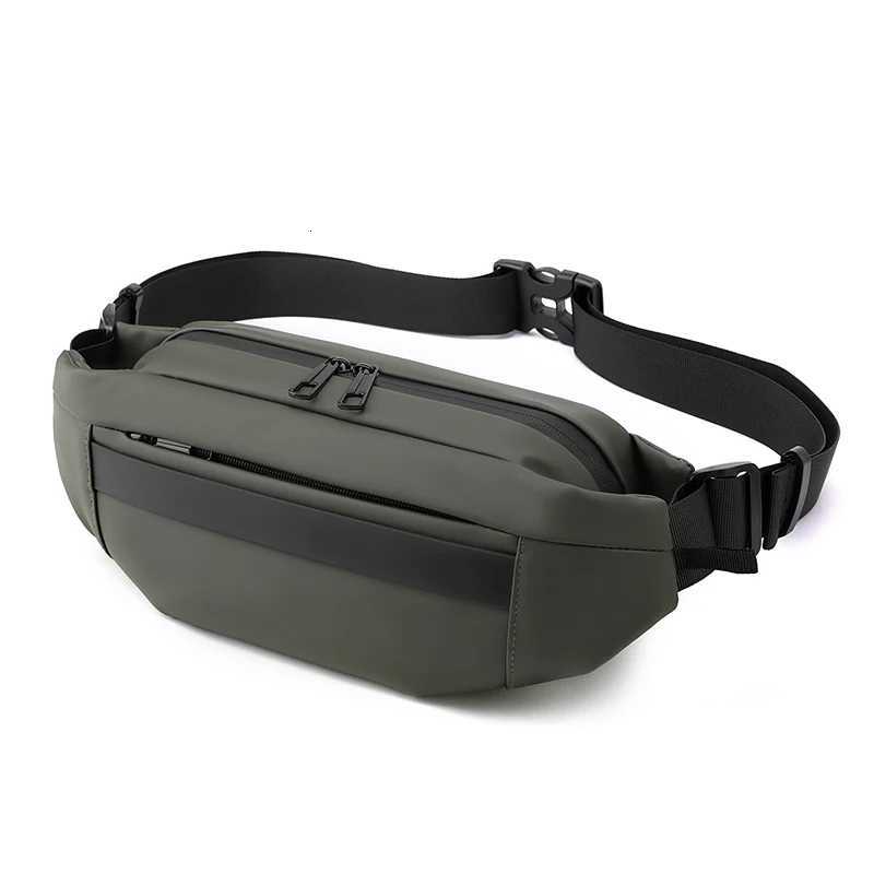 1 mens multifunctional sports waist bag multilayer zipper closure adjustable chest bag sports style crossbody bag Z250911