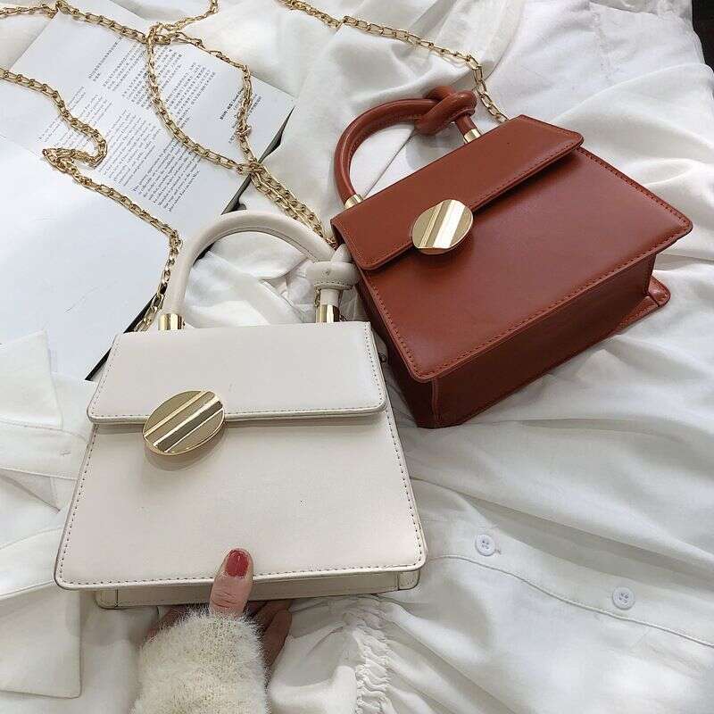 Women's New Fashion Handbag French Niche Design Single Shoulder Crossbody Chain Small Square Bag