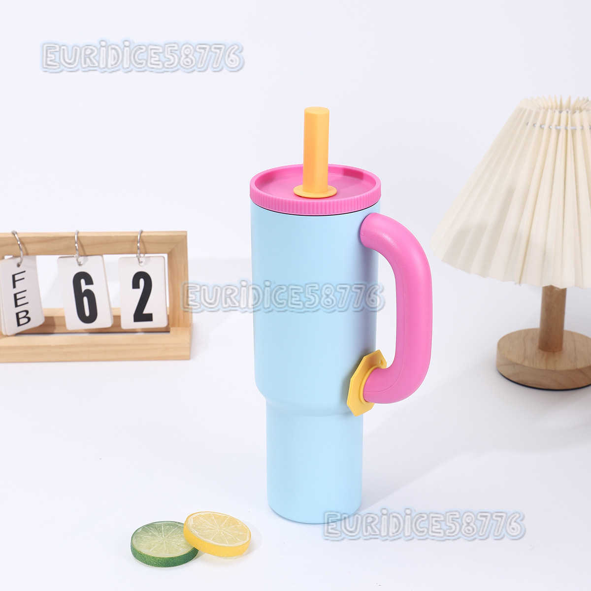 New Ice Cup 304 Stainless Steel Insulated Cup with Straw Outdoor Portable Handle Cup H250911
