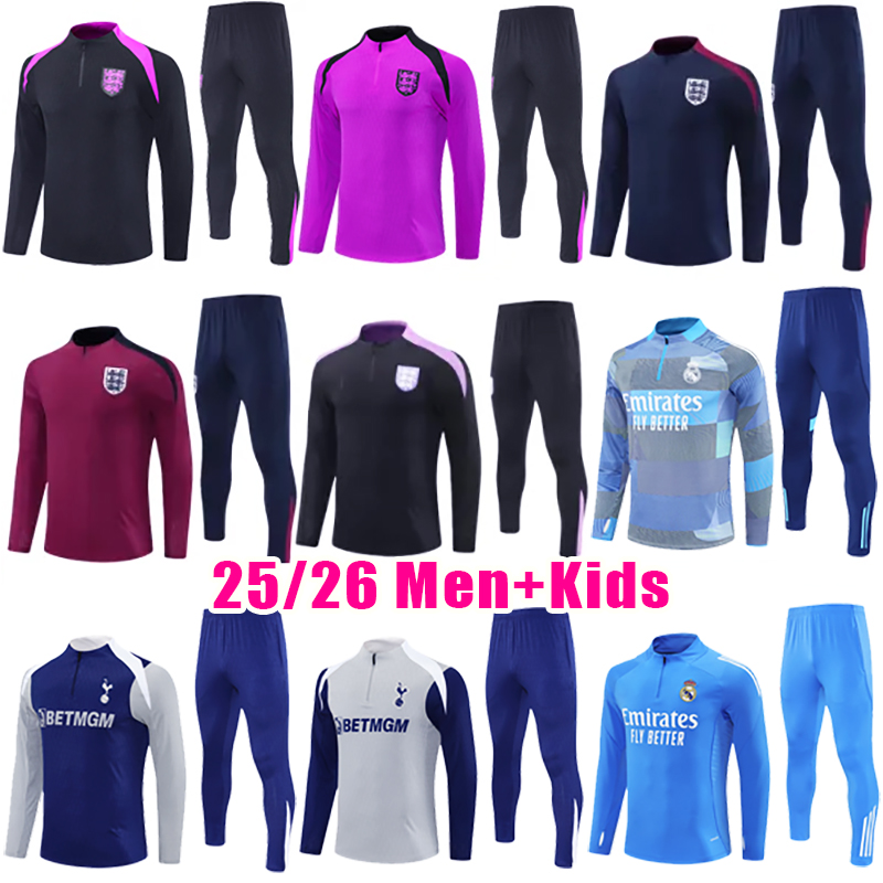 24 25 eNGLanDS adult tracksuit CHILD soccer jersey training KANE STERLING RASHFORD GREALISH 2023 2024 mens kids national football tracksuits kit survetement