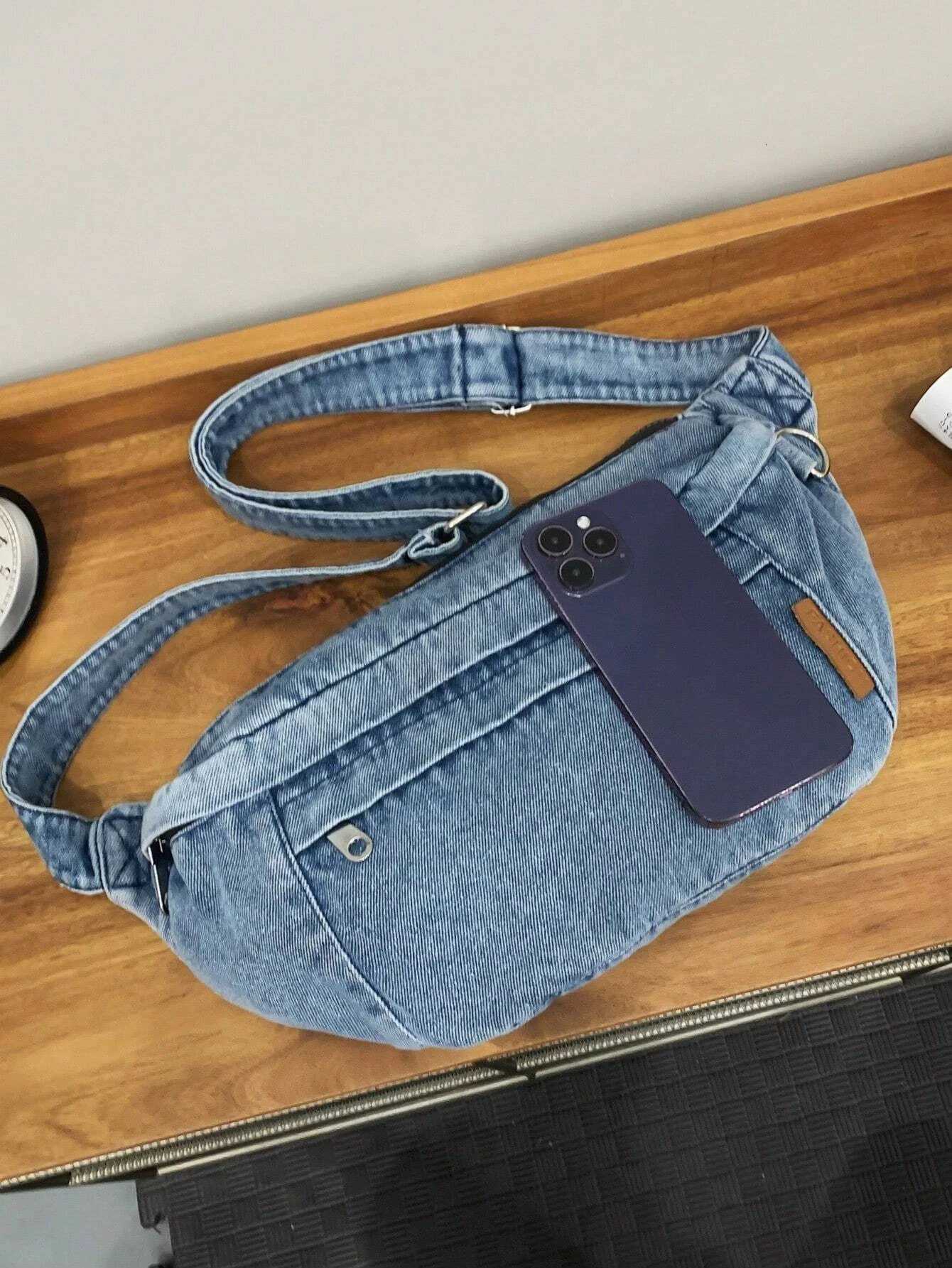 Women Fashion Solid Color Versatile Casual Fanny Pack Chic Minimalist Style Small Crossbody Bag Z250911