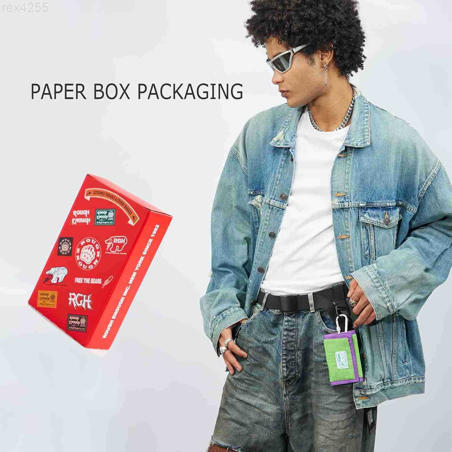 Rough Enough Kids Wallet for Boys Girls Heavy Duty Nylon Wallet with Neck Lanyard Keychain for Travel Outdoor Activities Green PurpleW250911
