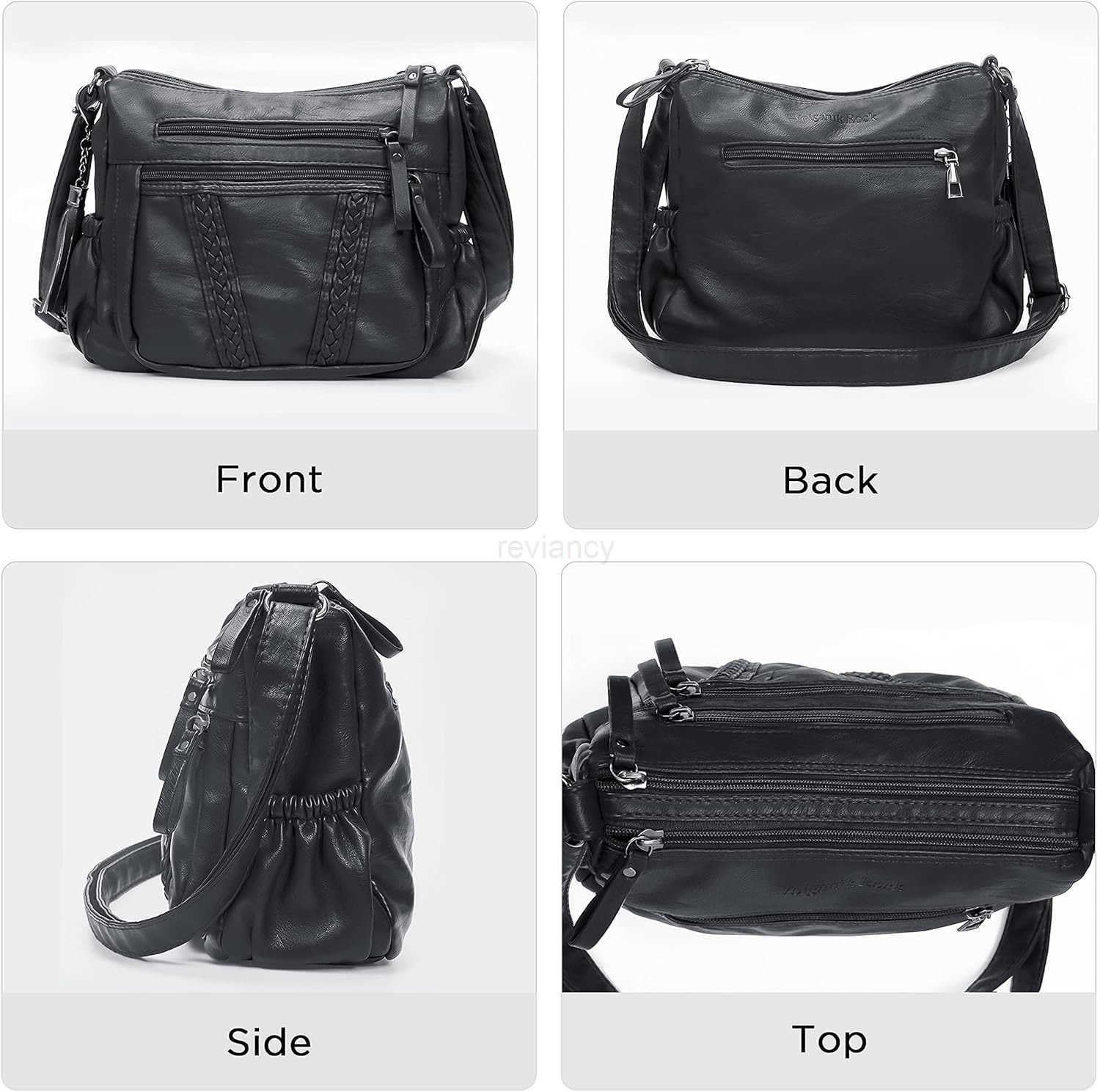 Crossbody Bag for Women with Tassel Ladies Soft PU leather Purses and Handbag PocketbooksW250911