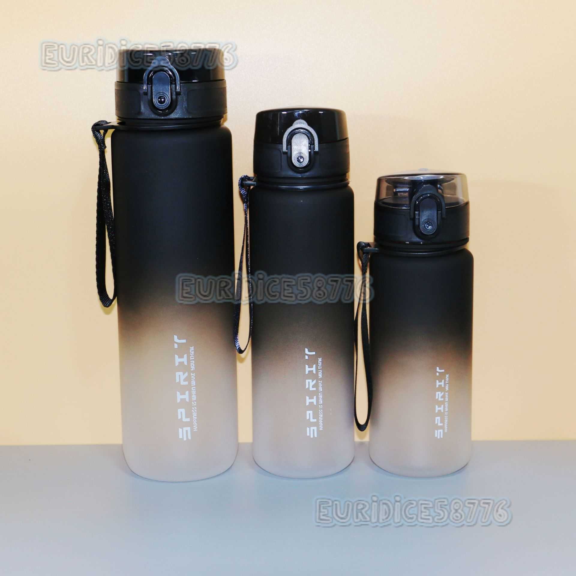 Gradient Portable Men and Women Students Sports Outdoor Large Capacity Water Bottle Plastic Water Cup Direct Drinking Multispecification Water Cup H25