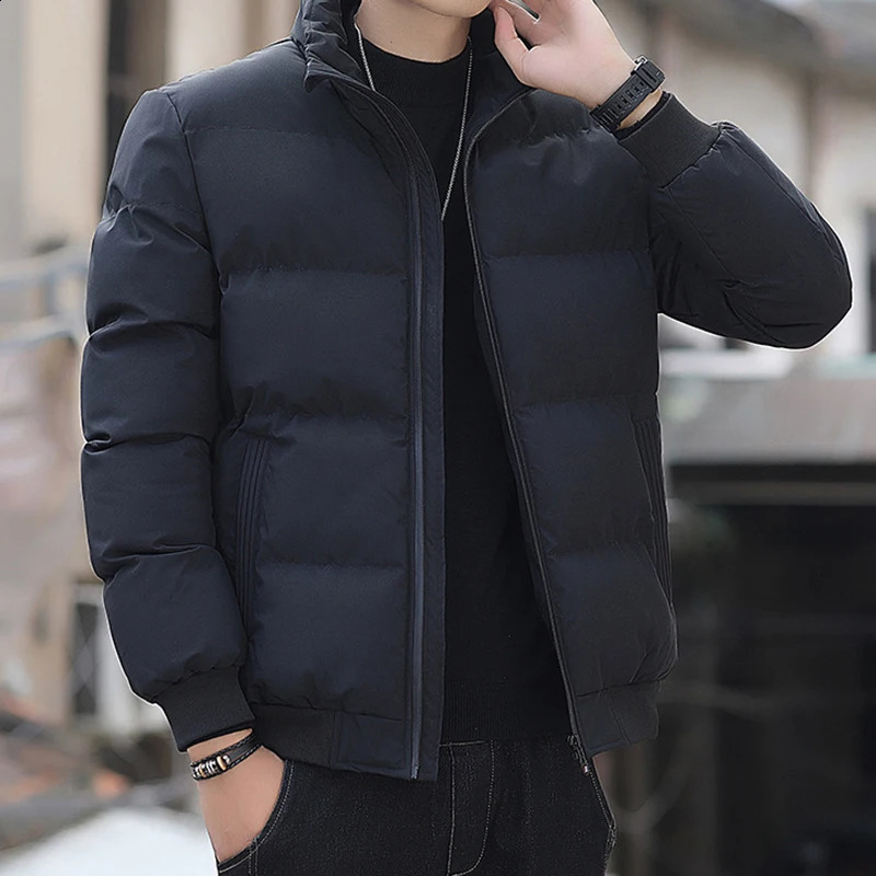 Mens Winter Jackets and Coats Cotton Outerwear Clothing Parkas Jacket Windbreaker Thick Warm Male M5XL 250911