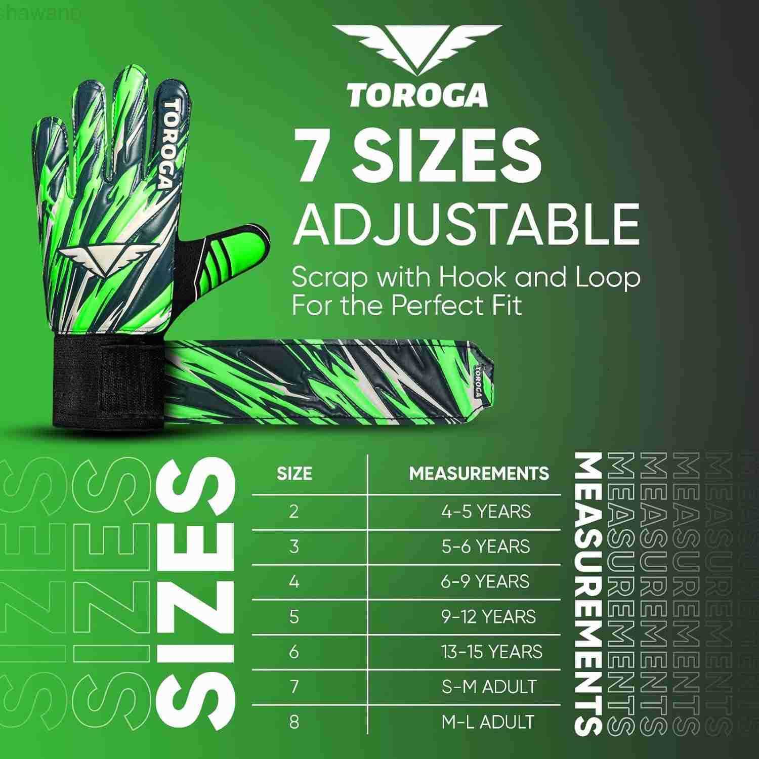 Gloves Strong Grip Soccer Gloves with Double Waist Protection AntiSlip Latex Palm Comfortable for Kids Youth and Adults for Football Training Match Pl