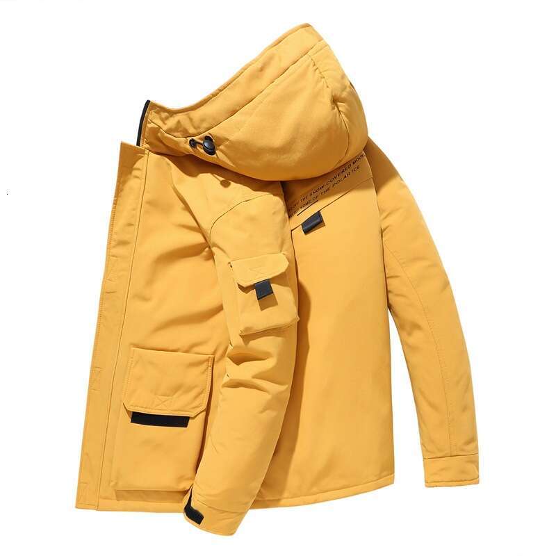 Men's Workwear Down Jacket New Winter Korean Style Handsome Short Thickened Warm Coat Trendy Brand