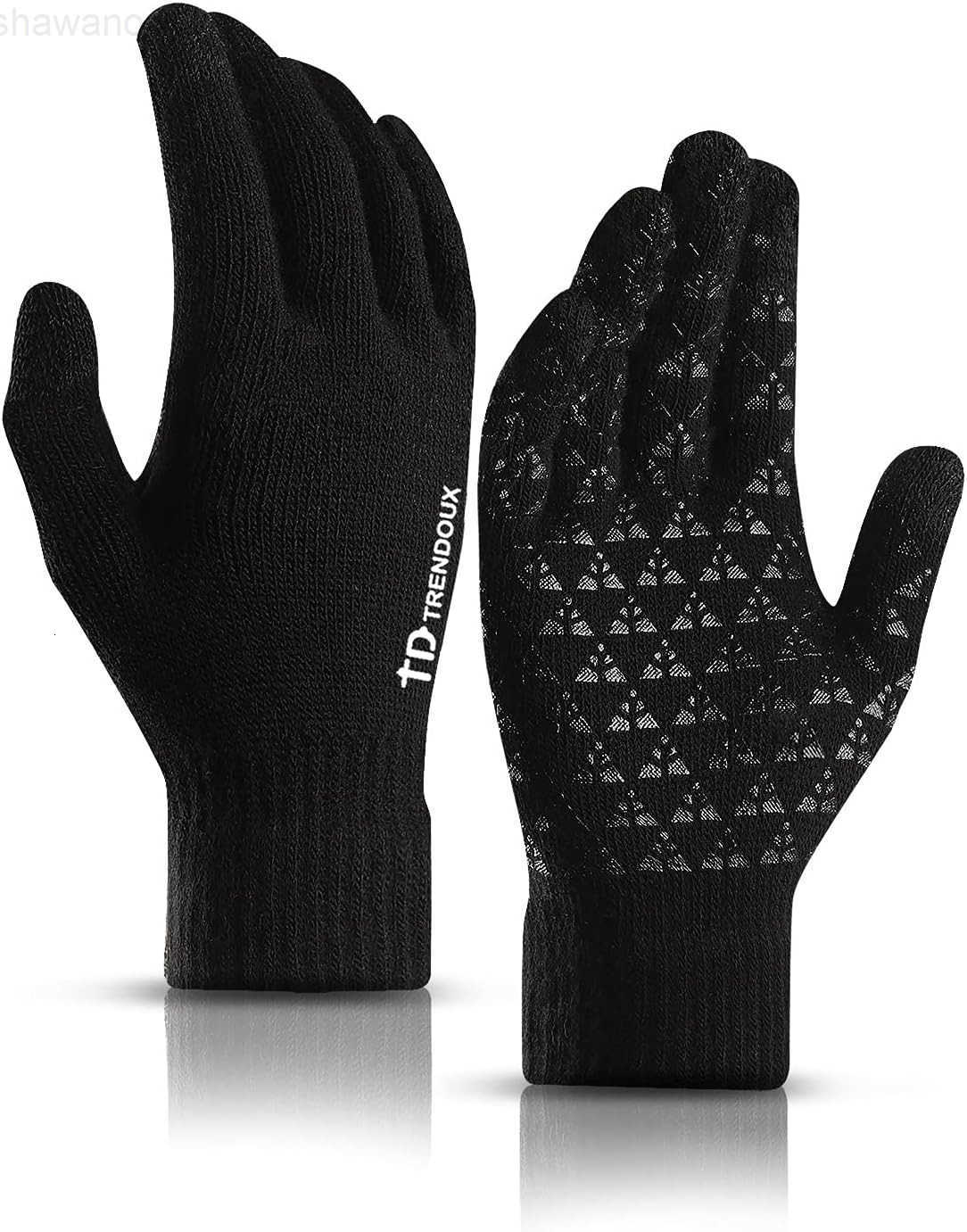 Winter Gloves for Men Women Upgraded Touch Screen Cold Weather Thermal Warm Knit Glove for Running Driving HikingW250911