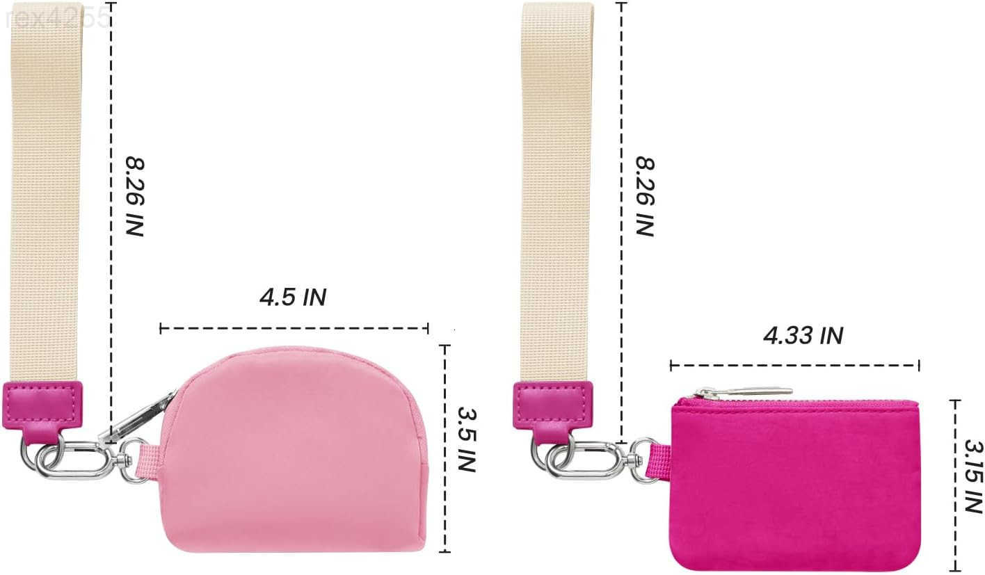 Keychain Wallet Mini Zip Around Wristlet Wallets with Detachable Dual Pouch Ideal Portable Coin Purse for Women and MenW250911