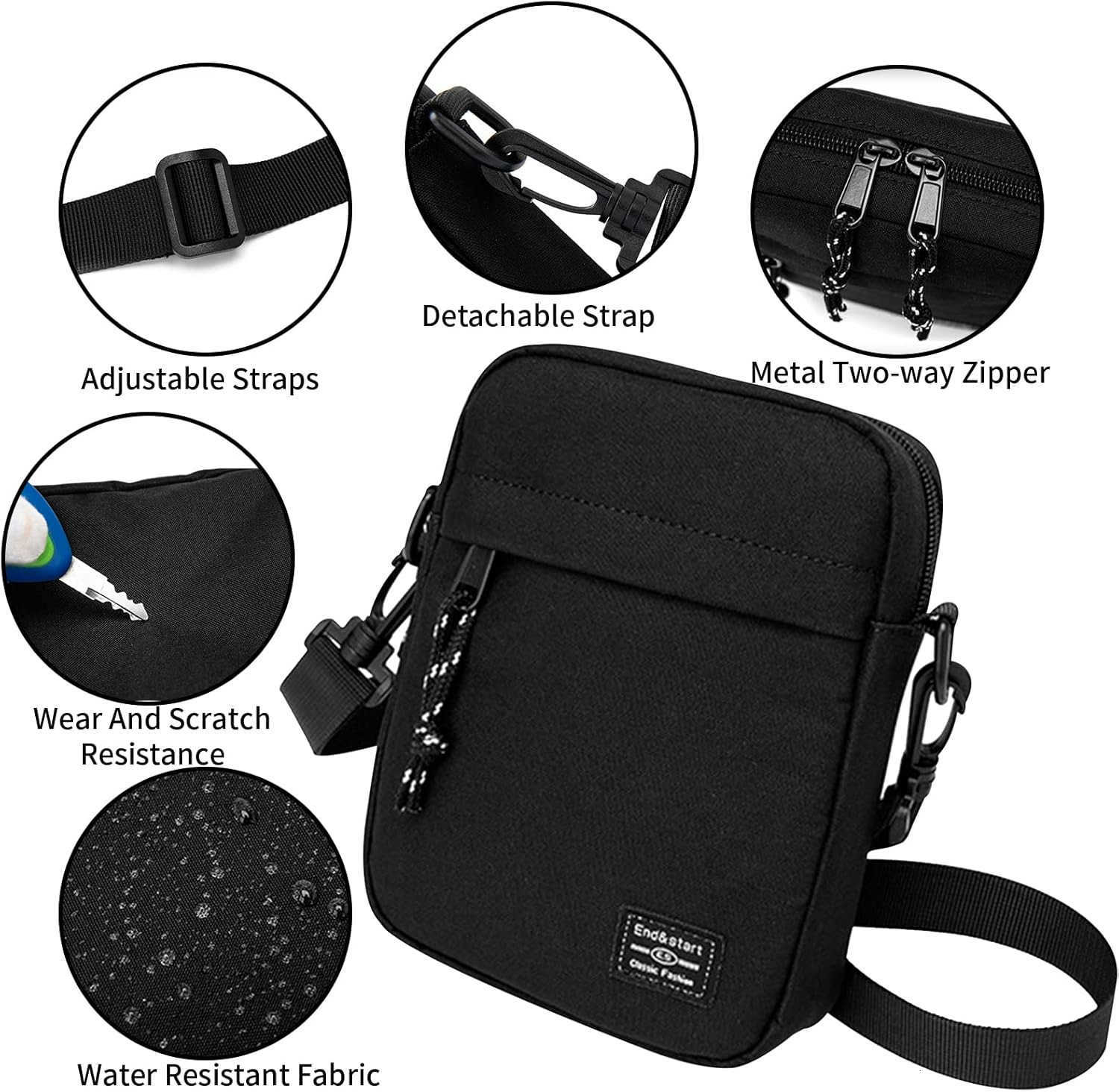 Small Crossbody Bag Shoulder Bag For Men Women Mini Messenger Bag Water Resistant Satchel Bag for Work TravelW250911
