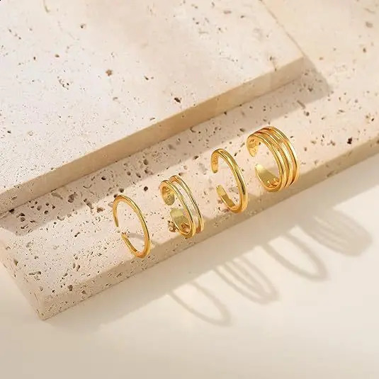 Highend Copperplated 14k Gold Inlaid Zircon Open Toe Ring Niche Versatile Foot Ring 250910