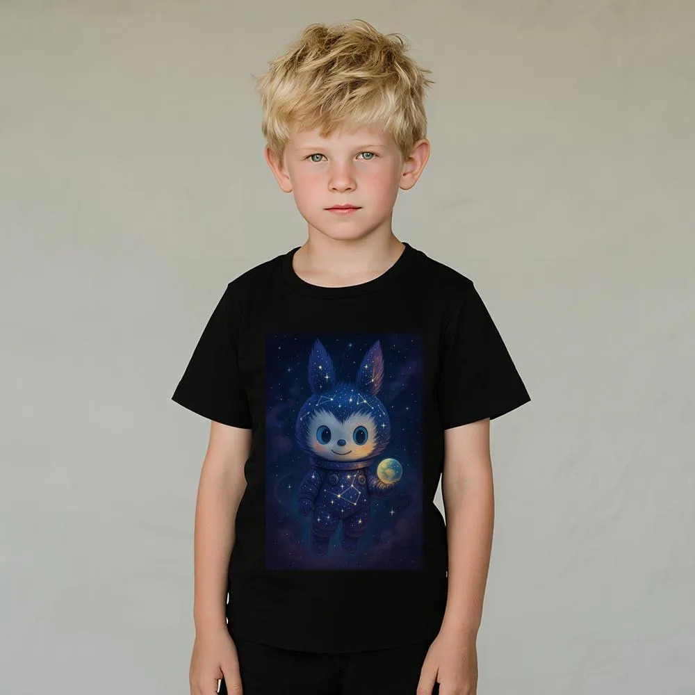 Ddmywed 2025 New Explosive Boys and Girls Children's Fashion Versatile Casual Neutral Style Summer Cotton Trendy T-shirt