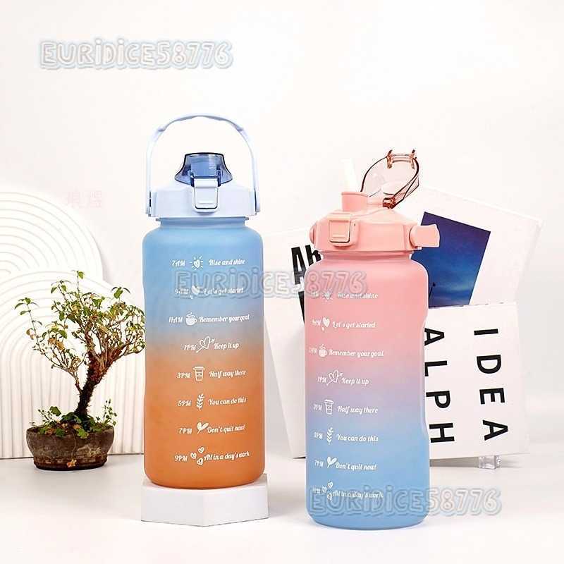 New Large Capacity Gradient Plastic Cup 2l Sports Simple Outdoor Water Bottle H250911