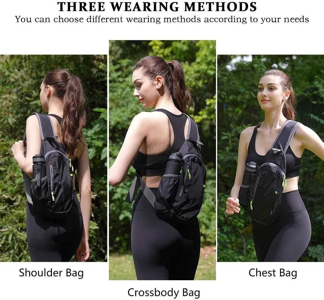 Small Sling Bag Lightweight Crossbody Backpack for Men Women Shoulder Bag for Sports and OutdoorW250911