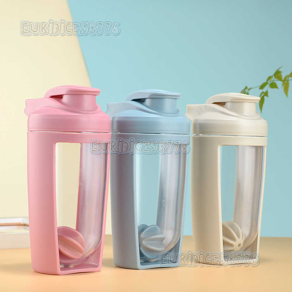 Creative Portable Doublelayer Shaker Cup Outdoor Large Capacity Fitness Sports Portable Protein Powder Mixing Plastic Water Bottle H250911