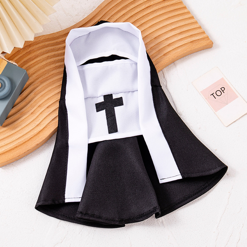 Whimsically Pet Nun Cloak Robe Dress Halloween Costume Parties Supplies for Dog Cats Photoshoots Fun Cosplay Outfits