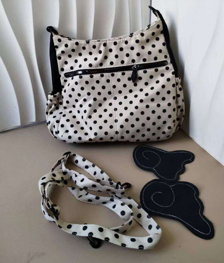Korean All Match Streetwear Wings Women's Handbags Vintage Dots Grunge Backpacks Casual Y2k Aesthetic Shoulder Crossbody Bags